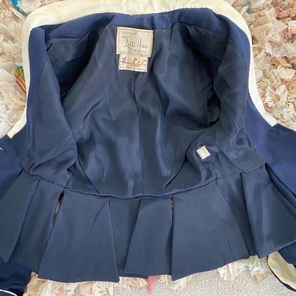 Vintage 1950s Lilli Ann Navy & Cream Suit – Mid-Century Elegance - Picture 2 of 12
